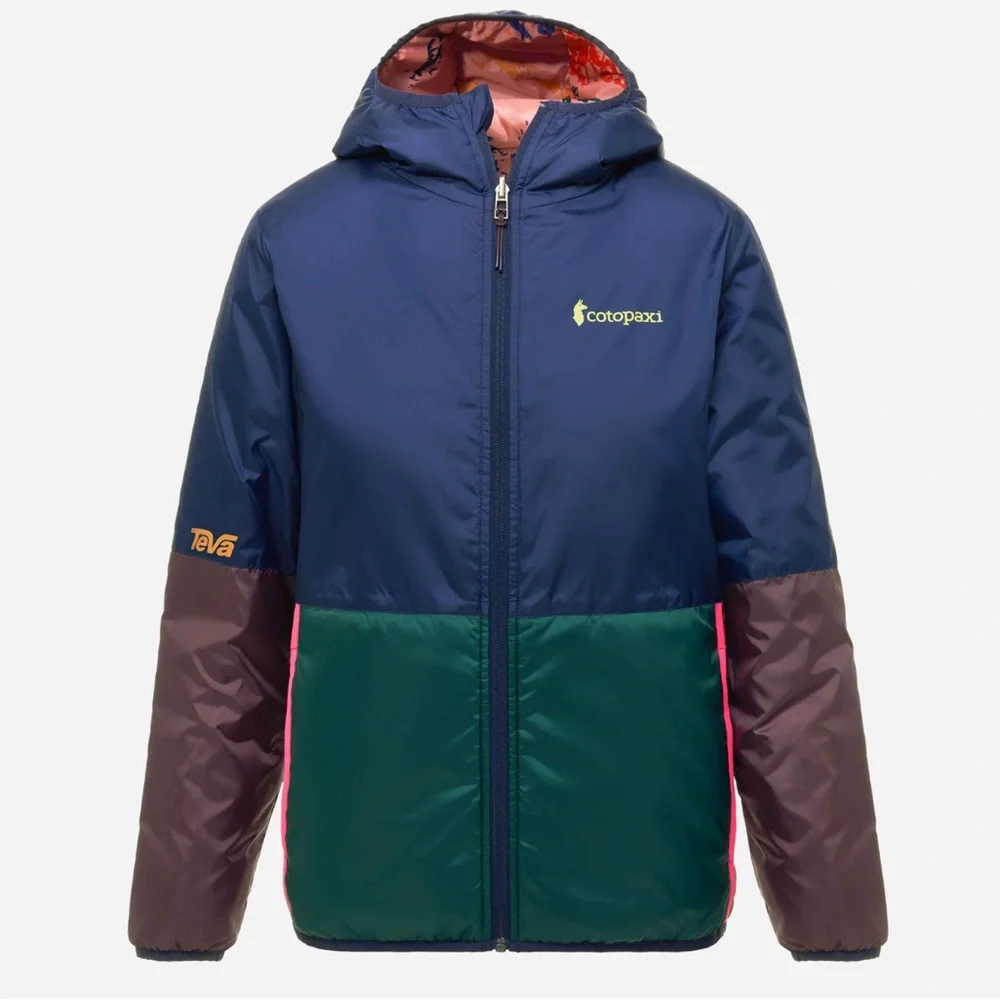 Cotopaxi Teva Teca Calido Hooded Color Block Puffer Jacket Coat - S - Like New! - Picture 1 of 9